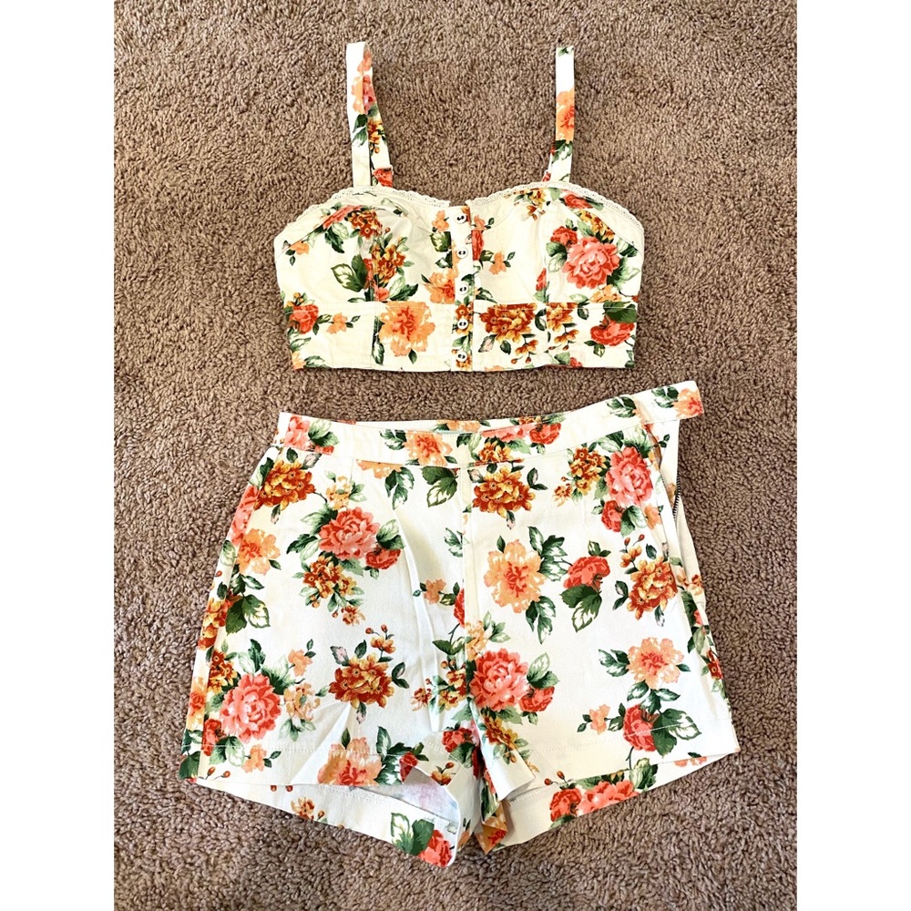 Kimchi Blue Floral Two Piece Short Set